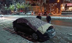 Batman'da araç sahiplerinden battaniyeli önlem