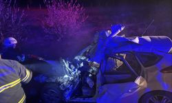 Beton mikserine çarpan sürücü hayatını kaybetti