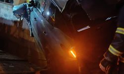 Bolu'da bina duvarına çarpan otomobilin sürücüsü yaralandı