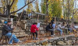 Çermik'te öğrenciler tarihi ve doğayı tuvale taşıyor