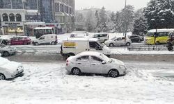 Develi'de kar yağışı etkili oldu