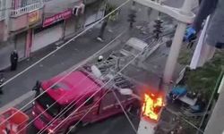 Diyarbakır'da aşırı yüke dayanamayan trafo alev aldı