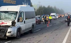 Edirne'de 10 araçlı zincirleme kaza: 5 yaralı