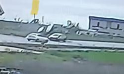 Edirne'de çarpışan aracın defalarca takla attığı kaza kamerada