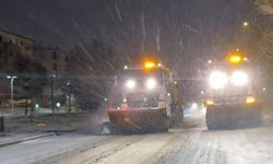 Elazığ'da kar yağışıyla birlikte, belediye ekipleri çalışmalara başladı