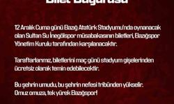 Elazığspor yönetimi biletleri ücretsiz yaptı