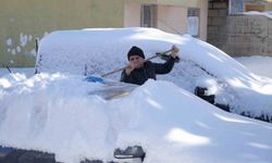 Erzurum beyaz örtüsüne büründü