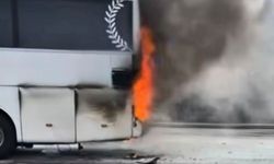 Gaziantep'te yolcu otobüsünde çıkan yangını itfaiye söndürdü