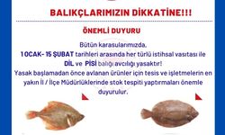 İl Tarımdan balıkçılara önemli uyarı