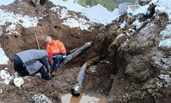 Ilgar Dağı Geçidi'nde tünel çalışmasında su borusu patladı