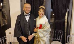 Japon gelin ve Türk damat konuklarını kimanoyla karşıladı