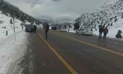 Kar yağışını duyan Alacabel'e koştu
