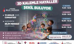 Karabük Bilim Merkezi çocuklara yönelik '3 Boyutlu Kalem Atölyesi' düzenliyor