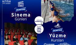 Karabük'te çocuklara ücretsiz yüzme ve sinema etkinlikleri sürüyor