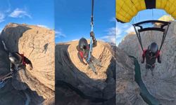 Karanlık Kanyon'da base jump atlayışı nefes kesti