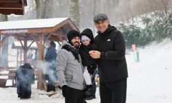 Kartepe'deki mesire alanı kışın da misafirlerini ağırlıyor