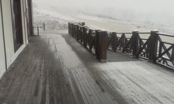 Keltepe Kayak Merkezine mevsimin ilk karı düştü