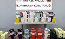Kocaeli'de piyasa değeri yüksek ünlü markaya ait 100 termos ele geçirildi