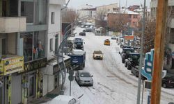 Malazgirt'te kar yağışı