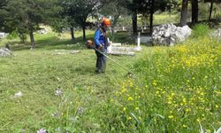 Muğla'da mezarlıklarda temizlik ve bakım çalışmaları aralıksız sürüyor