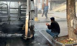 Okul servisi küle döndü, sürücüsü çaresizce izledi