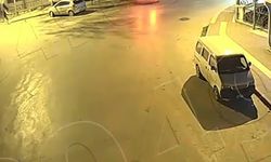 Otomobilin köprüden Yeşilırmak Nehri'ne uçtuğu kaza kamerada