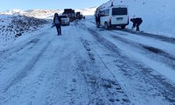 Pervari'de yolcu minibüsü yan yattı