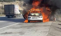 Peugeot marka otomobil alev topuna döndü