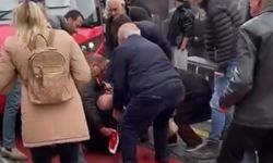 Raylardan geçmek isteyen adama tramvay çarptı