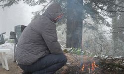 Samanlı Dağları'nın zirvesi beyaza büründü