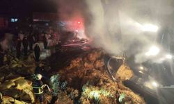 Samanlıkta çıkan yangın bitişikteki ağıla sıçramadan söndürüldü