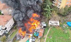 Sarıyer'de oto tamirhane deposunda yangın paniği: Dükkan kullanılamaz hale geldi