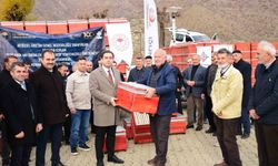 Sason'da arıcılara organik kovan desteği