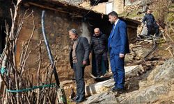 Sason'da yangın mağduru aileye destek