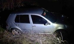 Susurluk'ta otomobil şarampole uçtu: 1 yaralı