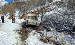 Taraftarları taşıyan minibüs şarampole kaydı