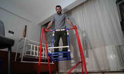 Tesisatçı baba adayından, doğacak bebeğine su borusundan beşik ve salıncak