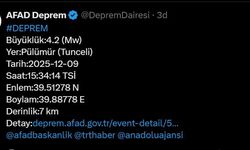 Tunceli'de 4.2 büyüklüğünde deprem