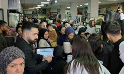 Ucuzu gören kadınlar ezilme tehlikesi atlattı