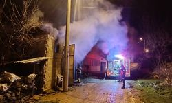 Uşak'ta samanlıkta çıkan yangında 5 koyun telef oldu