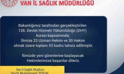 Van'a 53 doktor atandı
