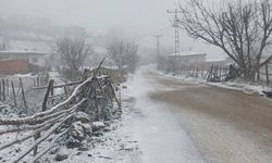 Vezirköprü'de mevsimin ilk kar yağışı