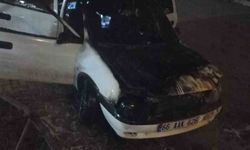 Yozgat'ta otomobil alevlere teslim oldu