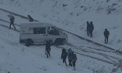 Yüksekova yoğun kara teslim oldu
