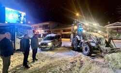 Akçadağ Belediyesi'nin kar mesaisi sürüyor