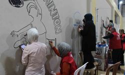 Duvarlar rengarenk oldu