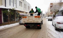 Kahta Belediyesi'nden kar yağışına karşı seferberlik