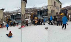 Kızak keyfi yol güvenliğine takıldı