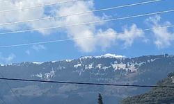 Madran Dağı zirvesi beyaza büründü