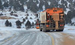 Mersin'in yüksek kesimlerinde karla mücadele